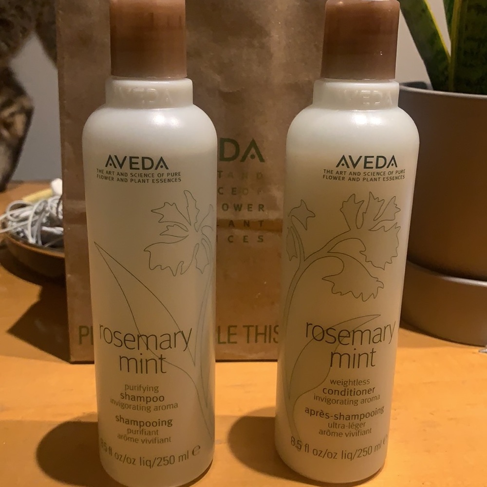 Aveda Rosemary Mint shampoo and conditioner